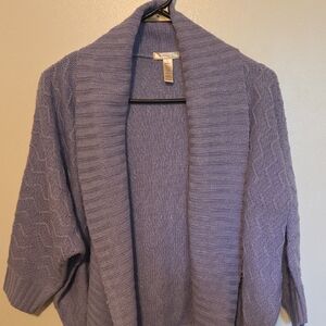 Ambiance Apparel Purple Knit Cardigan